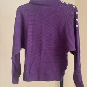 Premise Purple Cowl Neck Turtleneck Sweater